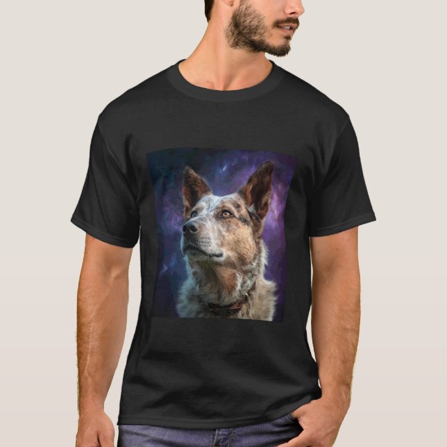 Camiseta Perro de Ganado Espacio (Anverso)