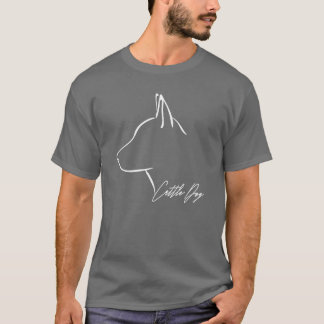 Camiseta Perro de ganado perro mamá perros perfil chica