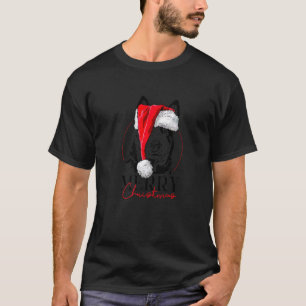 Camiseta Perro de ganado Santa Heeler Feliz Navidad perro m