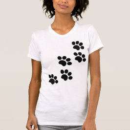 Camiseta Perro de gato de impresión de papel lindo blanco y