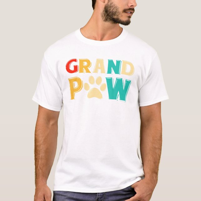 Camiseta Perro de Gran Paw TShirt Abuelo Abuelo Perro Lover (Anverso)