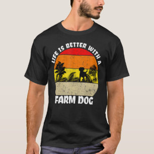 Camiseta Perro de granja chica ganadero australiano curador