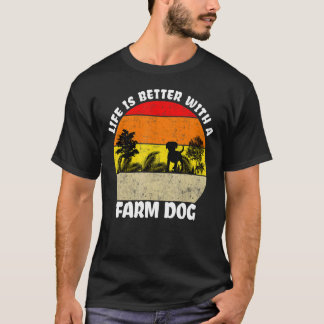 Camiseta Perro de granja chica ganadero australiano curador