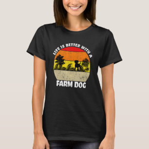 Camiseta Perro de granja chica ganadero australiano curador