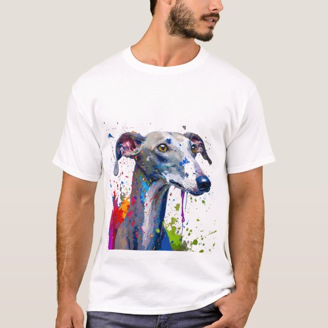 Camiseta Perro de Greyhound (Anverso)
