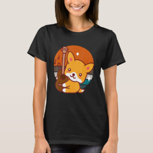 Camiseta Perro de guitarra acústica para artista de música 