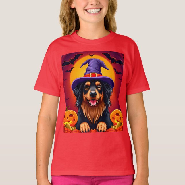 Camiseta Perro de Halloween adorable (Anverso)
