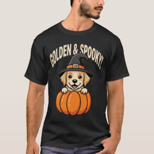 Camiseta Perro de Halloween Bruja Cachorro Calabaza Retriev
