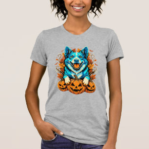 Camiseta Perro de Halloween con calabazas de Jack O Lantern