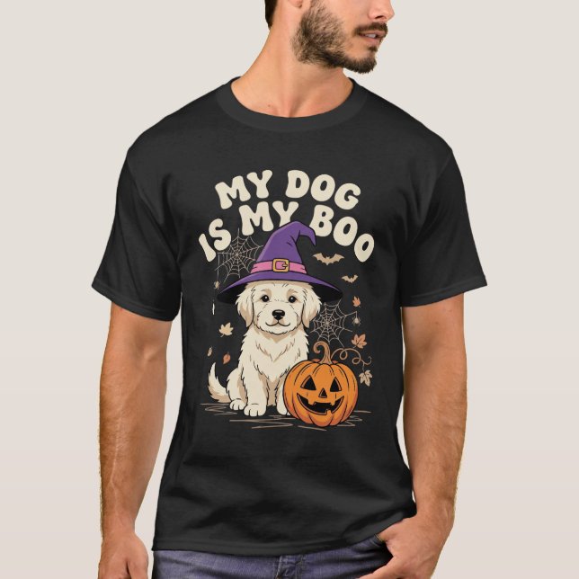 Camiseta Perro de Halloween Mi perro es mi amor (Anverso)
