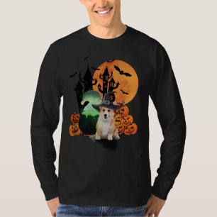 Camiseta Perro de Halloween Witch Corgi