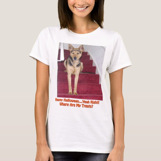 Camiseta Perro de Halloween y sin retornos (Anverso)