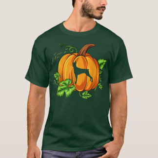 Camiseta Perro de Haloween Doberman Pinscher tallado en cal