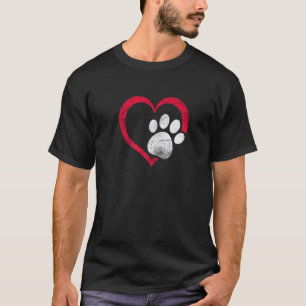 Camiseta Perro de Heart Paw Animal Puppy Whisperer Fur Masc