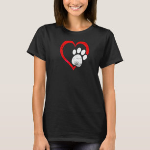 Camiseta Perro de Heart Paw Animal Puppy Whisperer Fur Masc