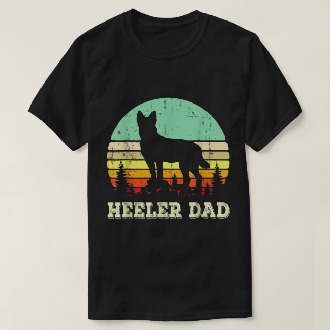 Camiseta Perro de Heeler Azul papá perro de ganado australi (Diseño del anverso)