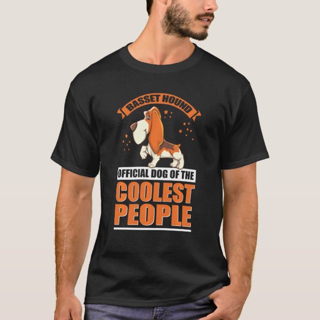 Camiseta Perro De Hound Basset, El Perro Perro Más Coolero  (Anverso)