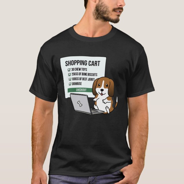 Camiseta Perro de hound del tranvía de compras (Anverso)