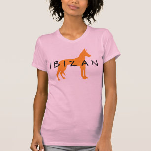 Camiseta Perro de Ibizan (oro con el texto)