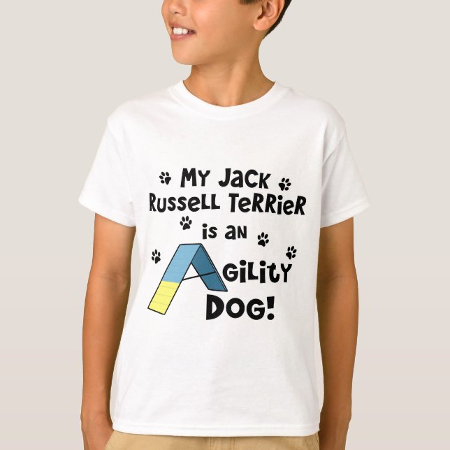 Camiseta Perro de la agilidad de Jack Russell Terrier (Anverso)