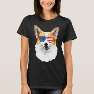 Camiseta Perro de la bandera americana hombres mujeres niño