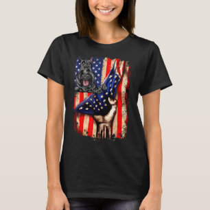 Camiseta Perro de la bandera norteamericana de la Escocia p