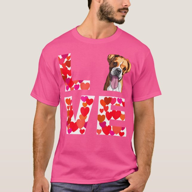 Camiseta Perro De La Boxer De Amor Para El Maestro Y La Muj (Anverso)