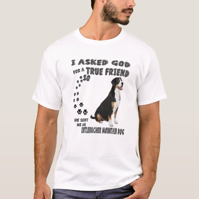 Camiseta Perro de la montaña Entlebucher diciendo que mamá  (Anverso)