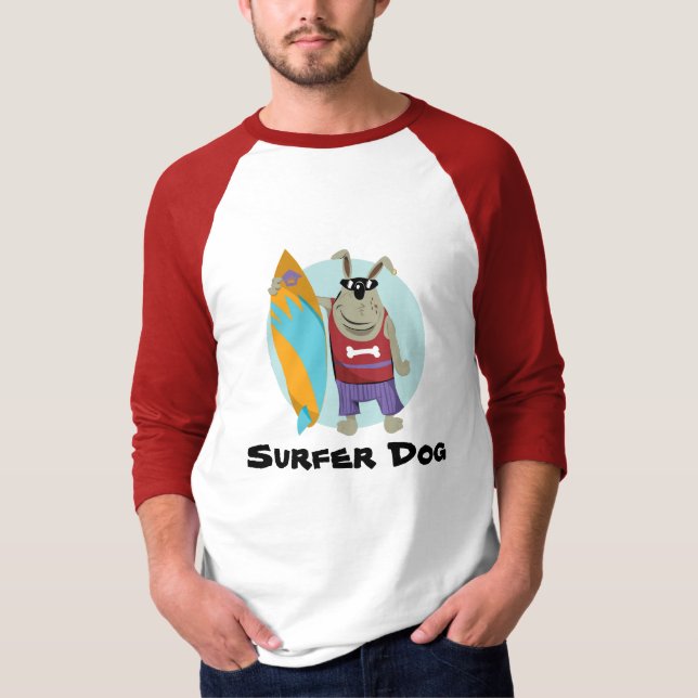Camiseta perro de la persona que practica surf (Anverso)