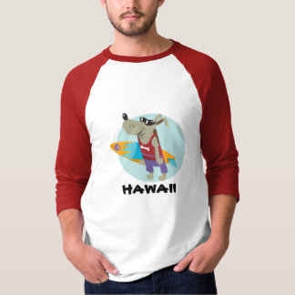 CAMISETA PERRO DE LA PERSONA QUE PRACTICA SURF DE T, HAWAII