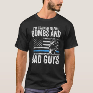 Camiseta Perro de la policía K9 al que entreno para encontr