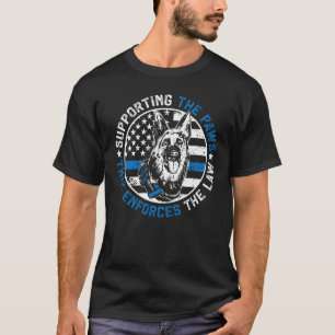 Camiseta Perro de la policía K9 apoyando a la policía K9