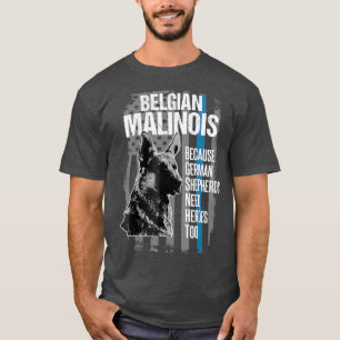 Camiseta Perro de la policía Malinois Tshirt Funny K9 Delga