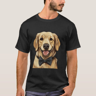 Camiseta Perro de la recuperación de oro con el traje de co
