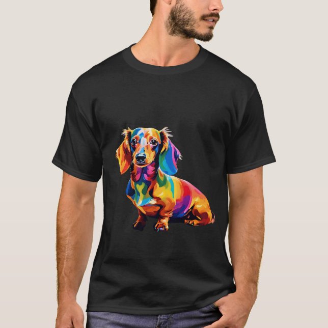 Camiseta Perro de la Sausage, animal del orgullo LGBT, cami (Anverso)