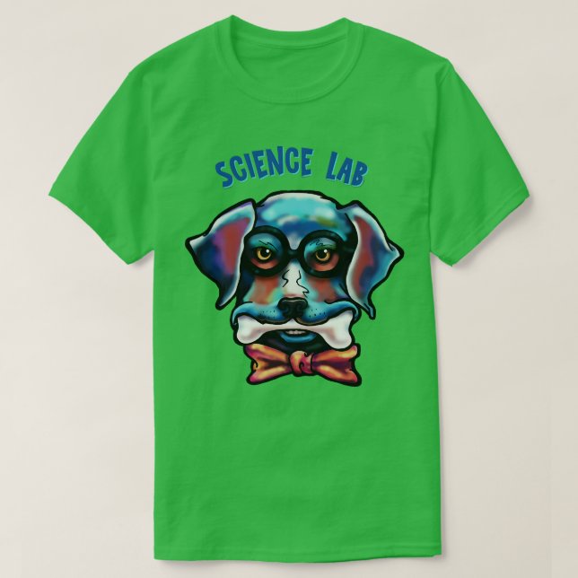 Camiseta Perro de laboratorio de ciencia (Diseño del anverso)