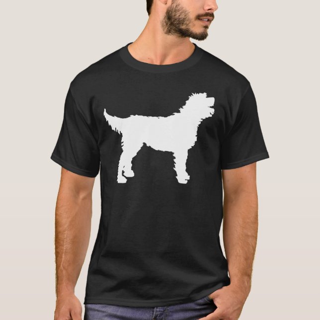 Camiseta Perro de Labradoodle (en blanco) (Anverso)