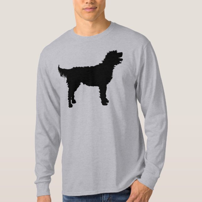Camiseta Perro de Labradoodle (en negro) (Anverso)