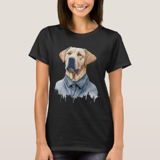Camiseta Perro de Labrador Casual con Ropa Casual
