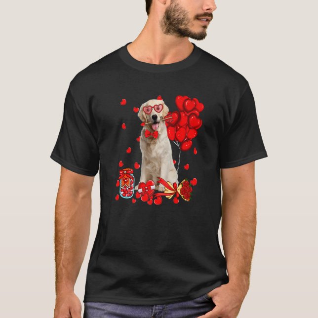 Camiseta Perro de Labrador Divertido perro El día de San Va (Anverso)