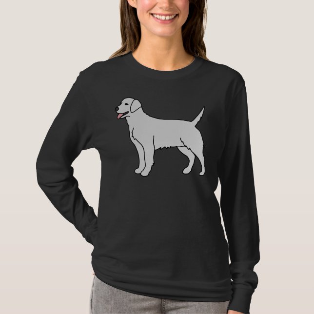 Camiseta Perro de Labrador Plateado (Anverso)