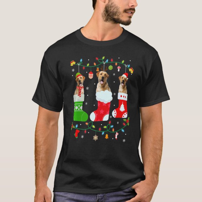 Camiseta Perro de Labrador tres Navidades se aprovechan de  (Anverso)