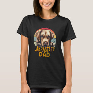 Camiseta Perro de Labrastaff Papá Retro Vintage Mis Perros 
