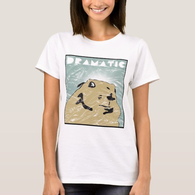 Camiseta perro de las praderas dramático (Anverso)