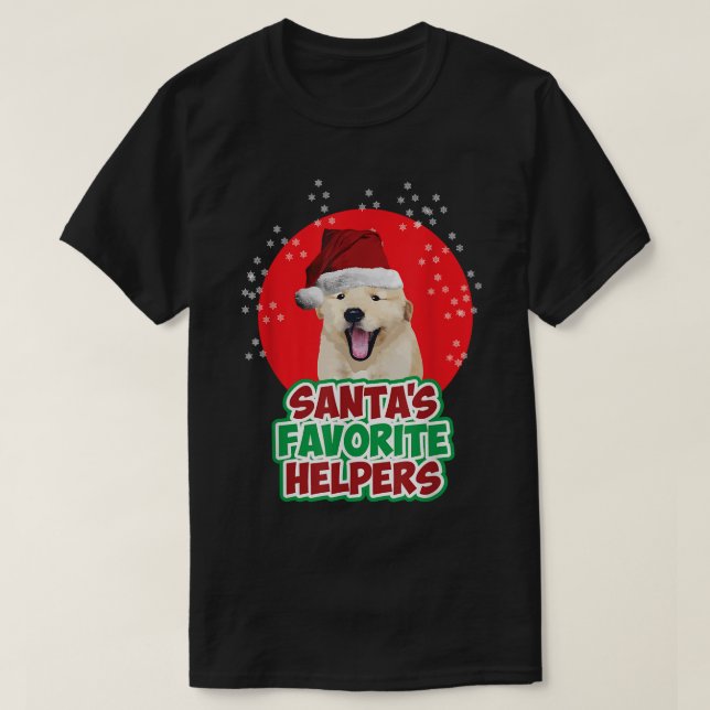 Camiseta Perro de los ayudantes favoritos de Santa (Diseño del anverso)