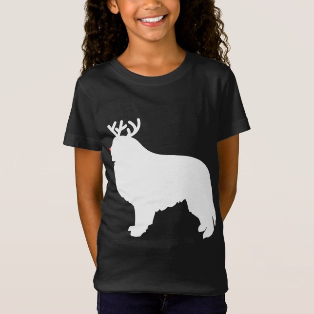Camiseta Perro de los grandes Navidades de renos de los Pir (Anverso)
