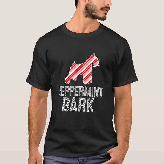 Camiseta Perro de los Navidades de la corteza de la menta S (Anverso)