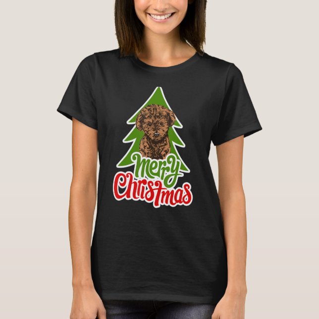 Camiseta Perro de los Navidades lindos (Anverso)