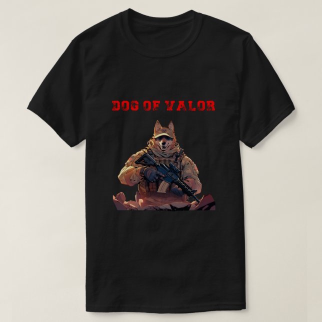 Camiseta Perro de los perros trabajadores militares de Valo (Diseño del anverso)