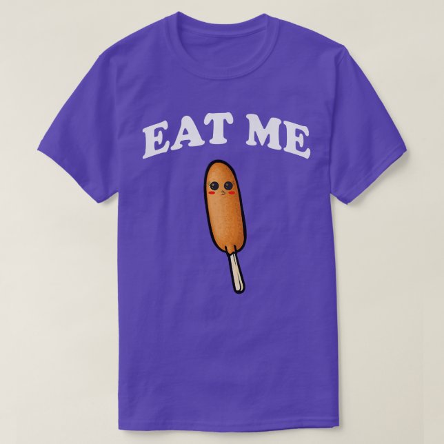 Camiseta Perro de maíz Gracioso Pronto Alimentos Famosos De (Diseño del anverso)